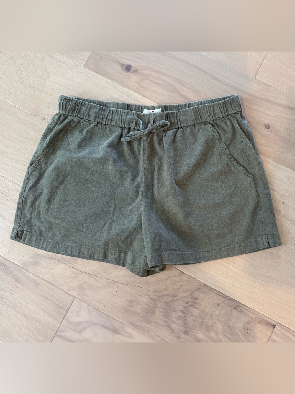Marine Layer Olive Allison Hemp Blend Shorts